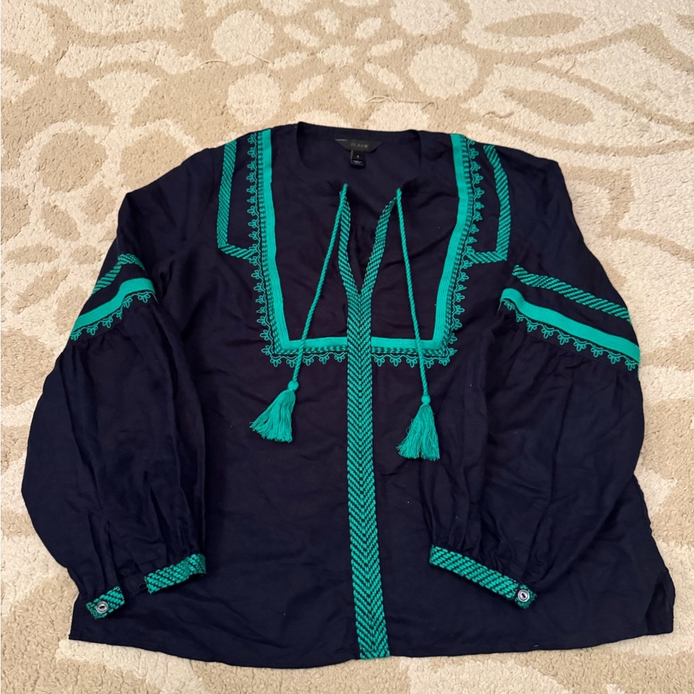 J. Crew Navy Blouse